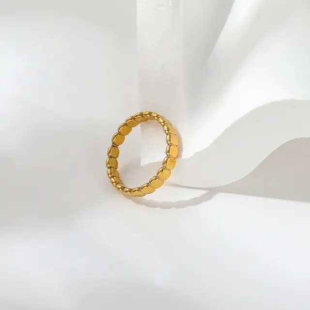 Gold Plated Bead Ring