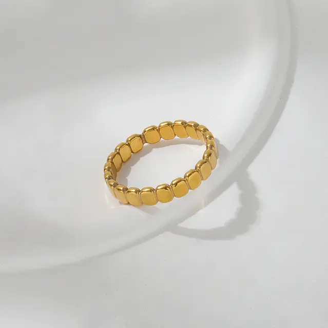 Gold Plated Bead Ring