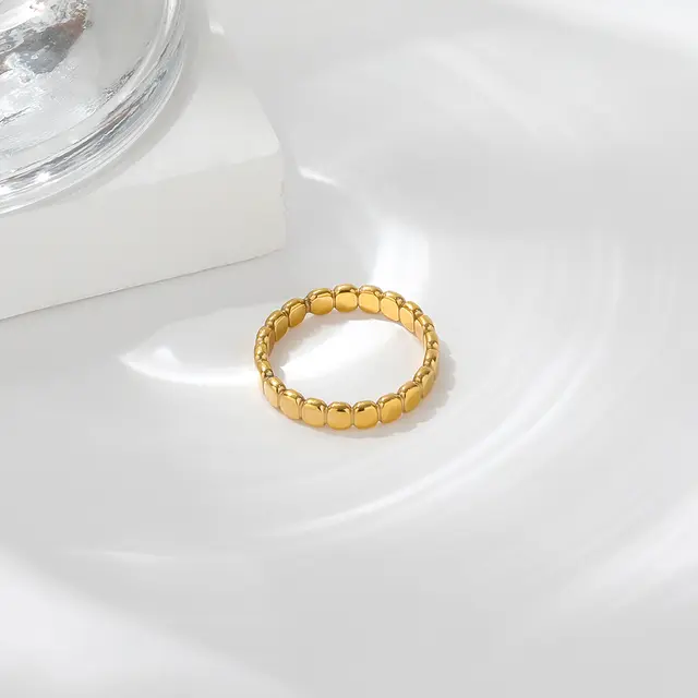 Gold Plated Bead Ring