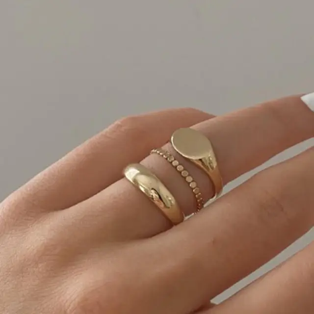 Gold Dainty Band Ring