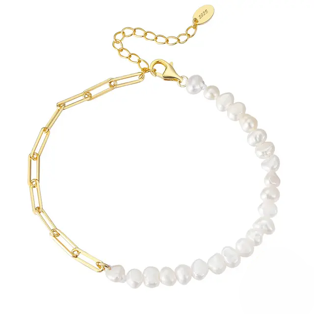 Pearl Half Chain Bracelet