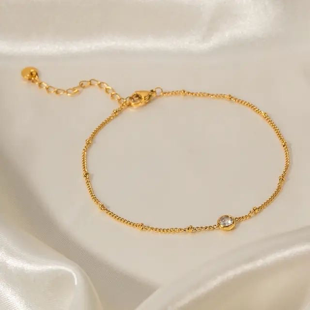 Single Chain Gold Plated Anklet