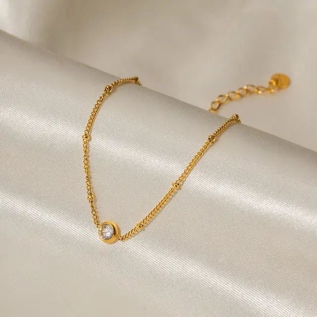 Single Chain Gold Plated Anklet