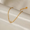 Single Chain Gold Plated Anklet