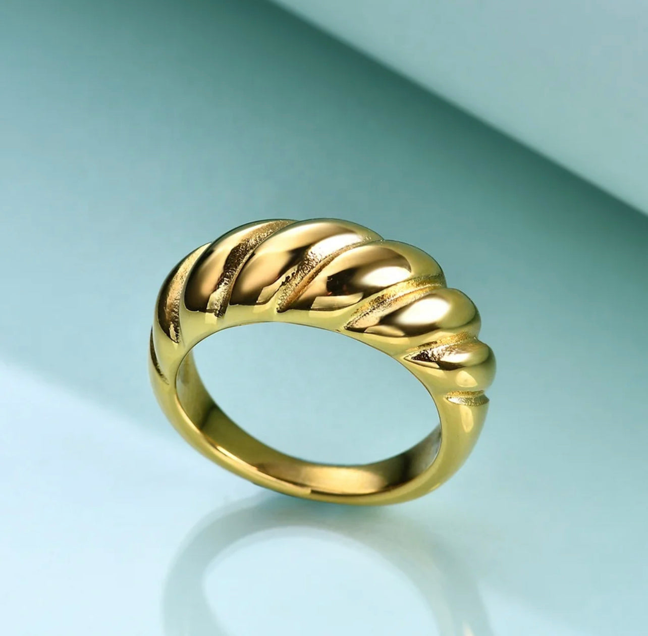 18K Gold Plated Croissant Beard Ring